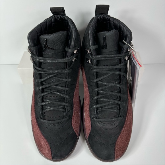 AIR JORDAN 12 RETRO SP X A MA MANIERE MENS SHOES NUBUCK SUEDE MAROON BURGUNDY - Picture 3 of 12